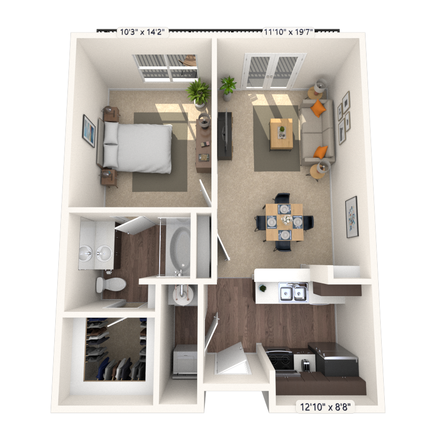 Floorplan image of unit 1342